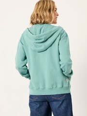 FatFace Amy Teal Blue Zip Through Hoodie - Image 2 of 6