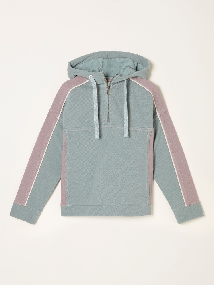 FatFace Airlie Teal Blue Overhead Hoodie - Image 1 of 1