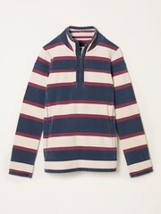 FatFace Airlie Navy Stripe Half Neck Sweat - Image 1 of 1