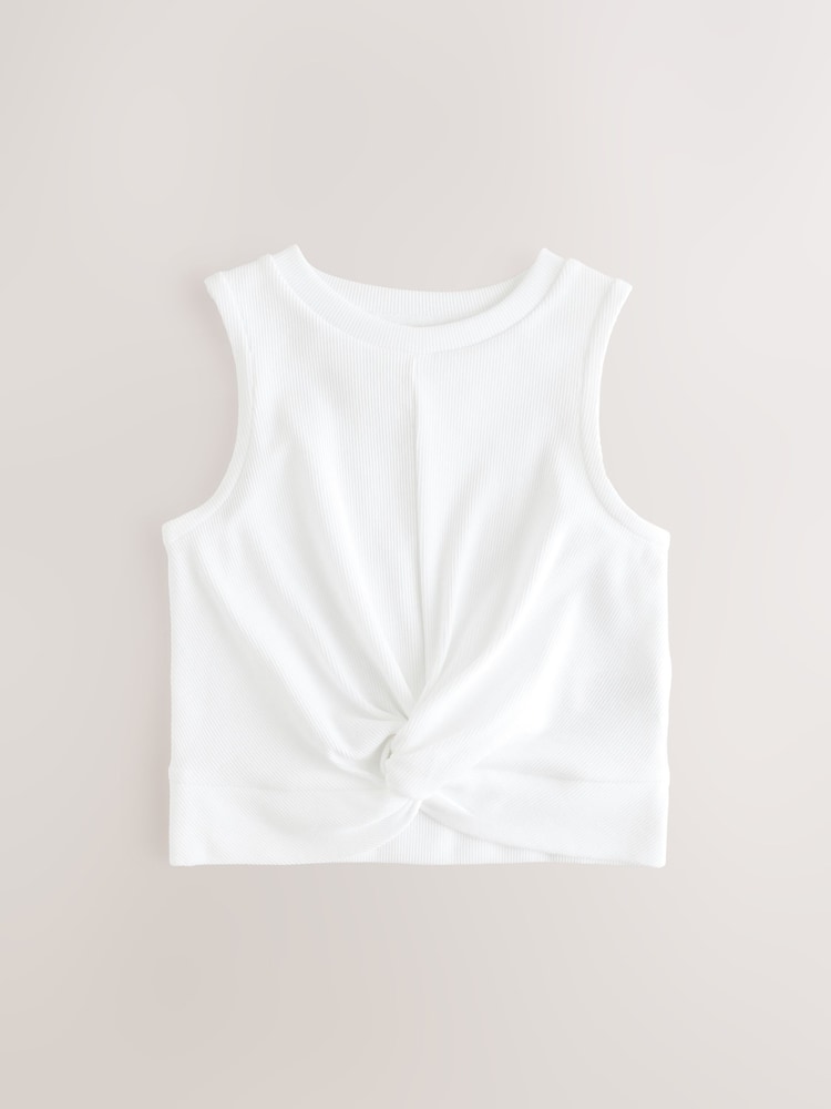 Schwarz/Weiß - Wrap Front Rib Vests 2 Pack (3-16yrs) - Image 2 of 6