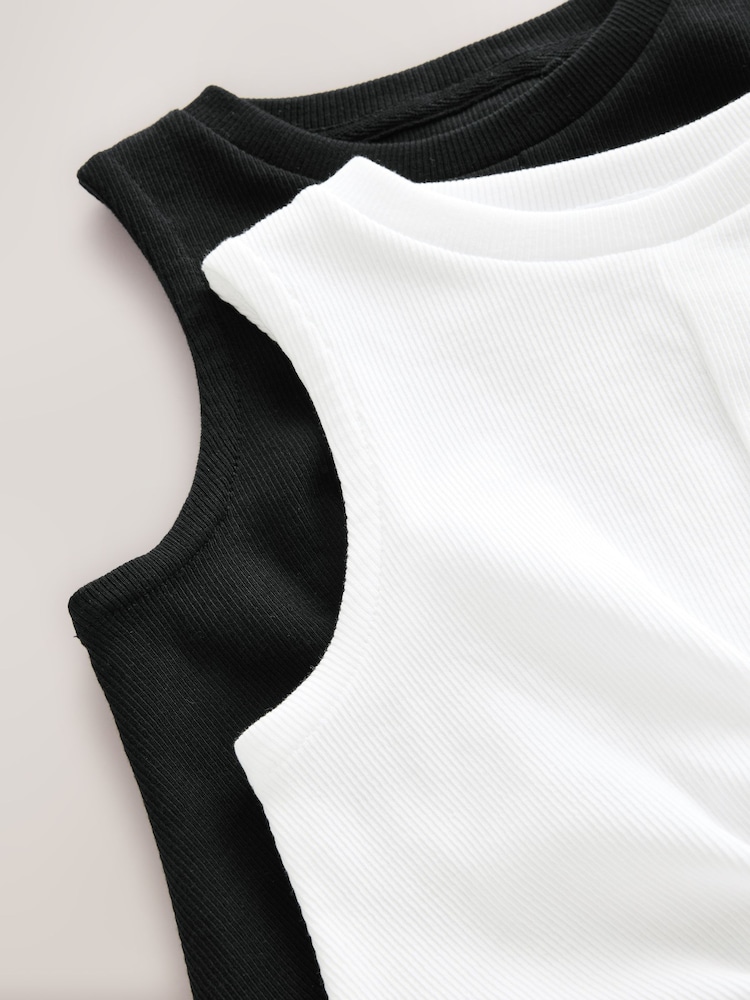 Schwarz/Weiß - Wrap Front gerippte Westen im 2er-Pack (3–16 Jahre) - Bild 6 von 6 Schwarz/Weiß - Wrap Front gerippte Westen im 2er-Pack (3–16 Jahre) - Bild 6 von 6