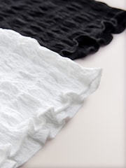 Black/White Textured T-Shirt 2 Pack (3-16yrs) - Image 7 of 7