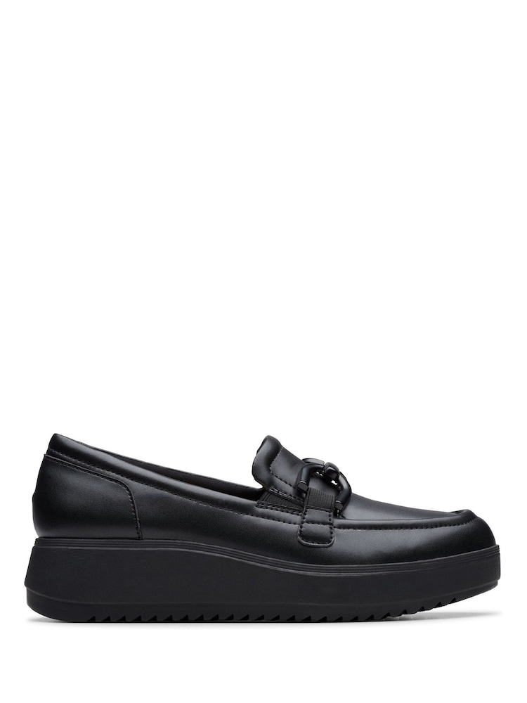 Clarks Black Leather Zylah Top Shoes - Image 1 of 6