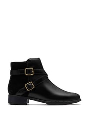 Clarks Black Standard Fit (D) Leather Havisham Bay Boots - Image 1 of 6