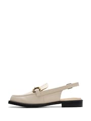 Clarks Cream Leather Straven Sling Shoes - Image 2 of 6