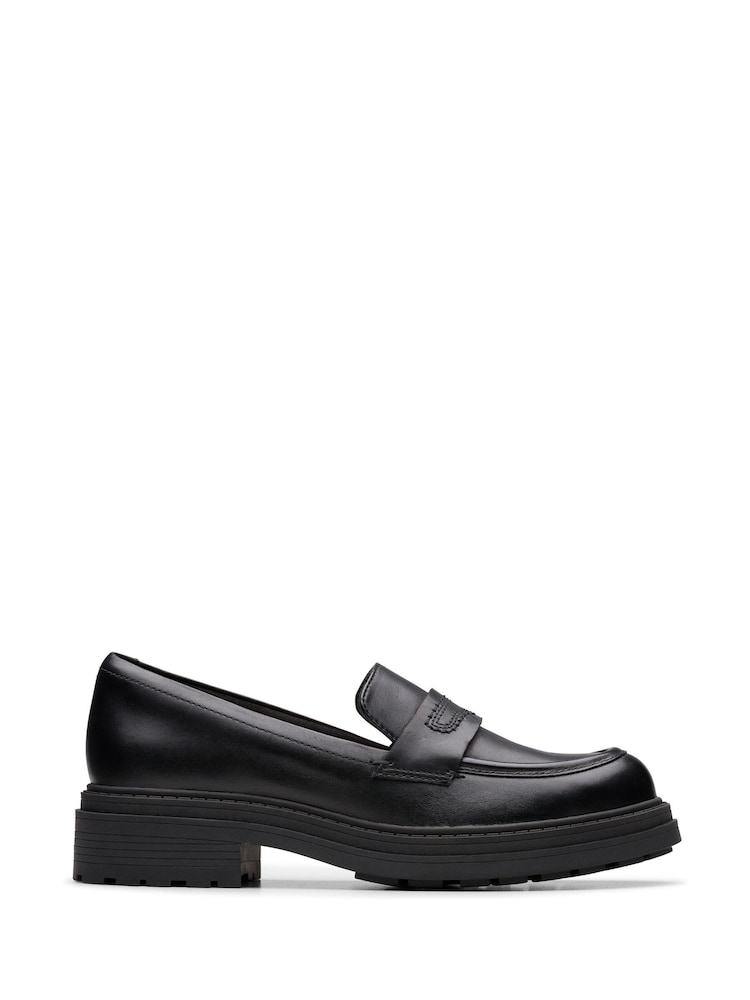 Clarks Black Wide Fit (G) Leather Orinoco3 Edge Shoes - Image 1 of 6