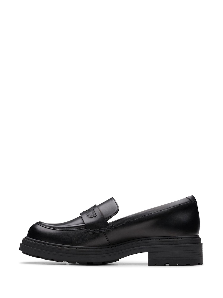 Clarks Black Wide Fit (G) Leather Orinoco3 Edge Shoes - Image 2 of 6