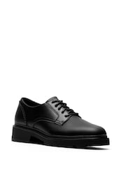 Clarks Black Standard Fit (F) Leather Lauryl Lace Shoes - Image 3 of 6