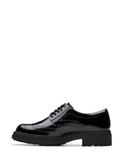 Clarks Black Patent Wide Fit (G) Leather Orinoco3 Derby Shoes - Image 2 of 6