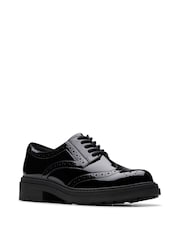 Clarks Black Patent Wide Fit (G) Leather Orinoco3 Derby Shoes - Image 4 of 6