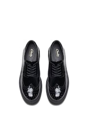 Clarks Black Patent Wide Fit (G) Leather Orinoco3 Derby Shoes - Image 6 of 6