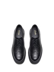 Clarks Black Wide Fit (G) Leather Orinoco3 Derby Shoes - Image 4 of 6