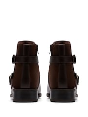 Clarks Brown Standard Fit (D) Leather Havisham Bay Boots - Image 4 of 6