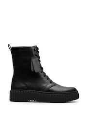 Clarks Black Leather Torhill Style Boots - Image 1 of 8