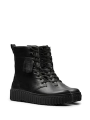 Clarks Black Leather Torhill Style Boots - Image 3 of 8