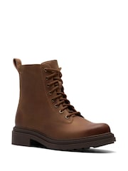 Clarks Brown Standard Fit (D) Leather Orinoco3 Style Boots - Image 3 of 6