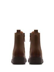 Clarks Brown Standard Fit (D) Leather Orinoco3 Style Boots - Image 5 of 6