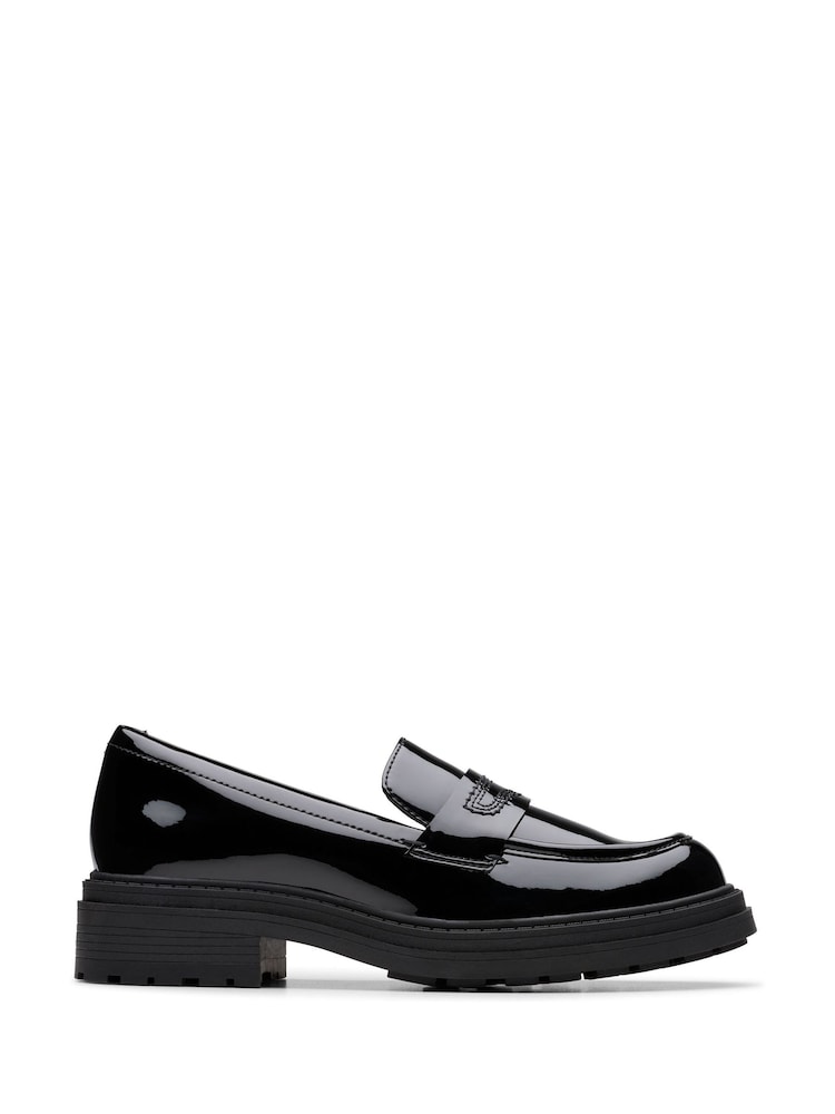 Clarks Black Patent Wide Fit (G) Orinoco3 Edge Shoes - Image 1 of 6
