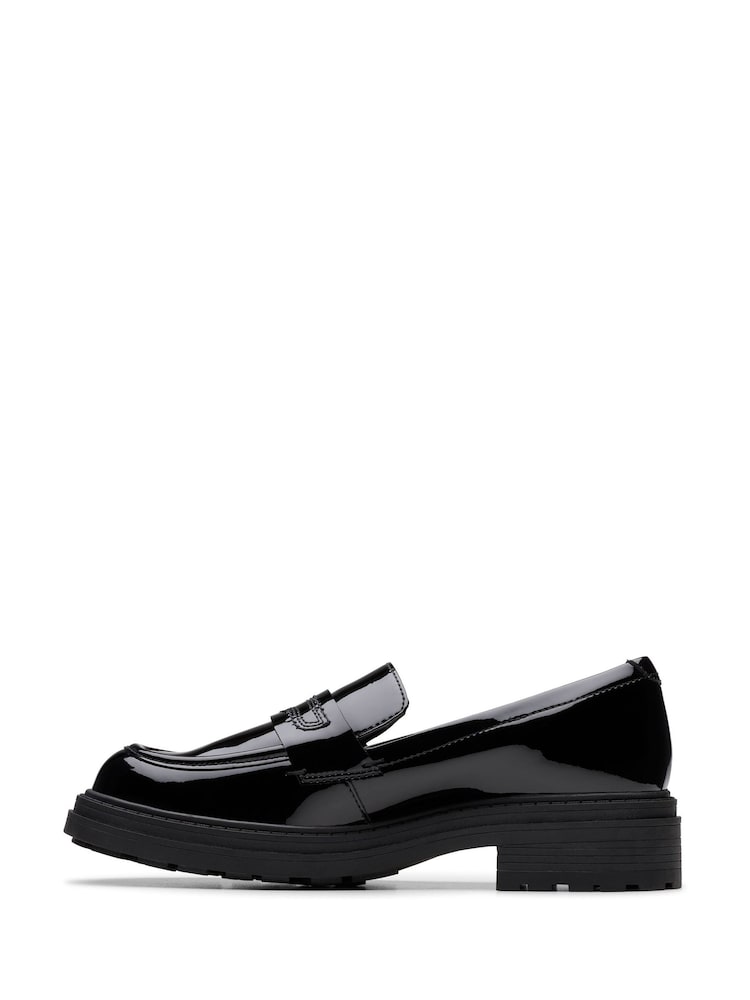 Clarks Black Patent Wide Fit (G) Orinoco3 Edge Shoes - Image 2 of 6