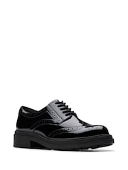 Clarks Black Patent Standard Fit (F) Leather Orinoco3 Derby Shoes - Image 3 of 6
