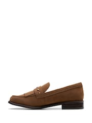 Clarks Brown Walnut Suede Hana Loafer Shoes - Image 2 of 6