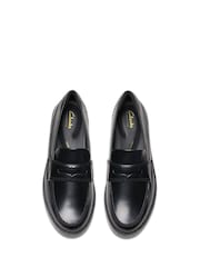 Clarks Black Leather Straven Edge Shoes - Image 6 of 7