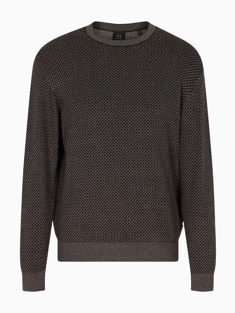 Armani Exchange Regular Fit Logo Black Jumper - Image 1 of 1