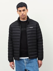 Armani Exchange Logo Padded Black Jacket - Imagen 1 de 1