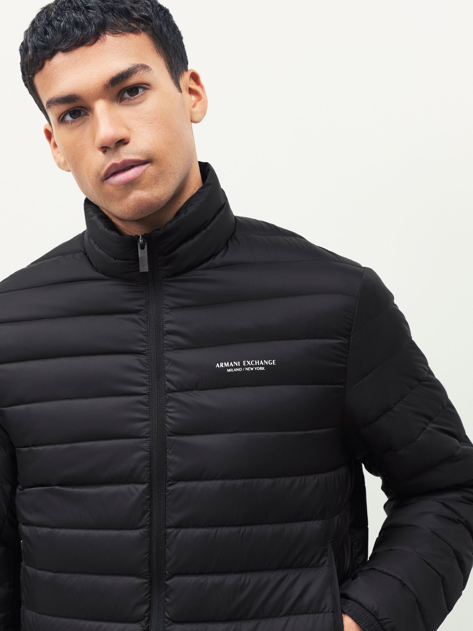 Buy Armani Exchange Black Logo Padded Jacket from Next USA