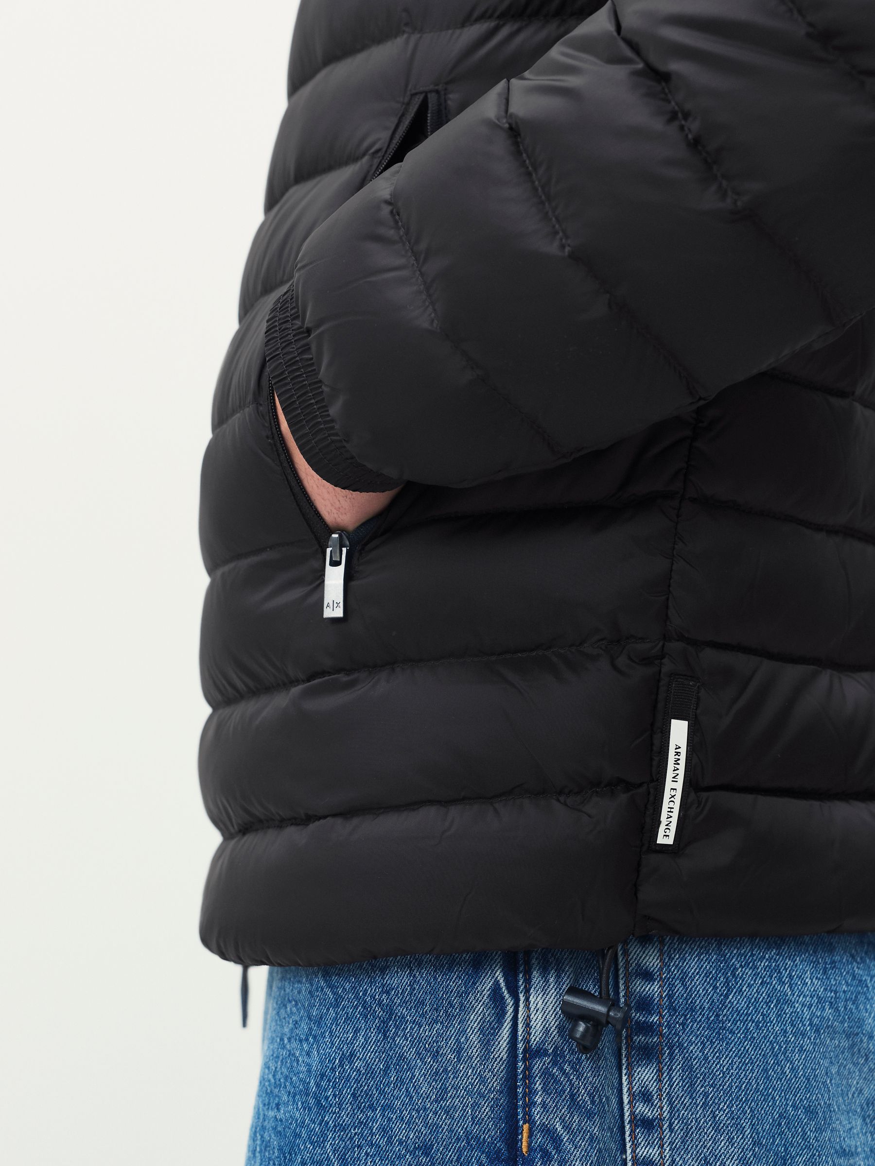Buy Armani Exchange Black Logo Padded Jacket from Next USA