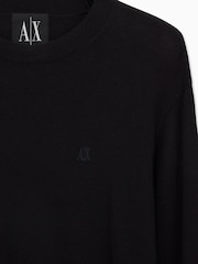 Negro - Armani Exchange Regular Fit Logo Jumper - Imagen 11 de 12