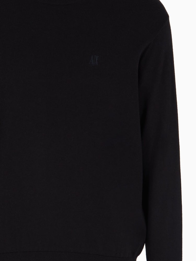 Negro - Armani Exchange Regular Fit Logo Jumper - Imagen 12 de 12