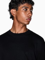 Negro - Armani Exchange Regular Fit Logo Jumper - Imagen 2 de 12
