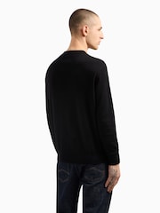 Negro - Armani Exchange Regular Fit Logo Jumper - Imagen 5 de 12