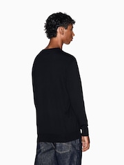 Negro - Armani Exchange Regular Fit Logo Jumper - Imagen 7 de 12