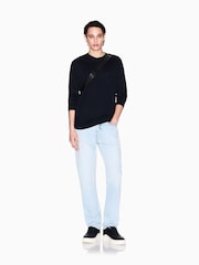 Azul - Armani Exchange Regular Fit Logo Jumper - Imagen 4 de 8