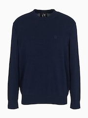 Azul - Armani Exchange Regular Fit Logo Jumper - Imagen 8 de 8
