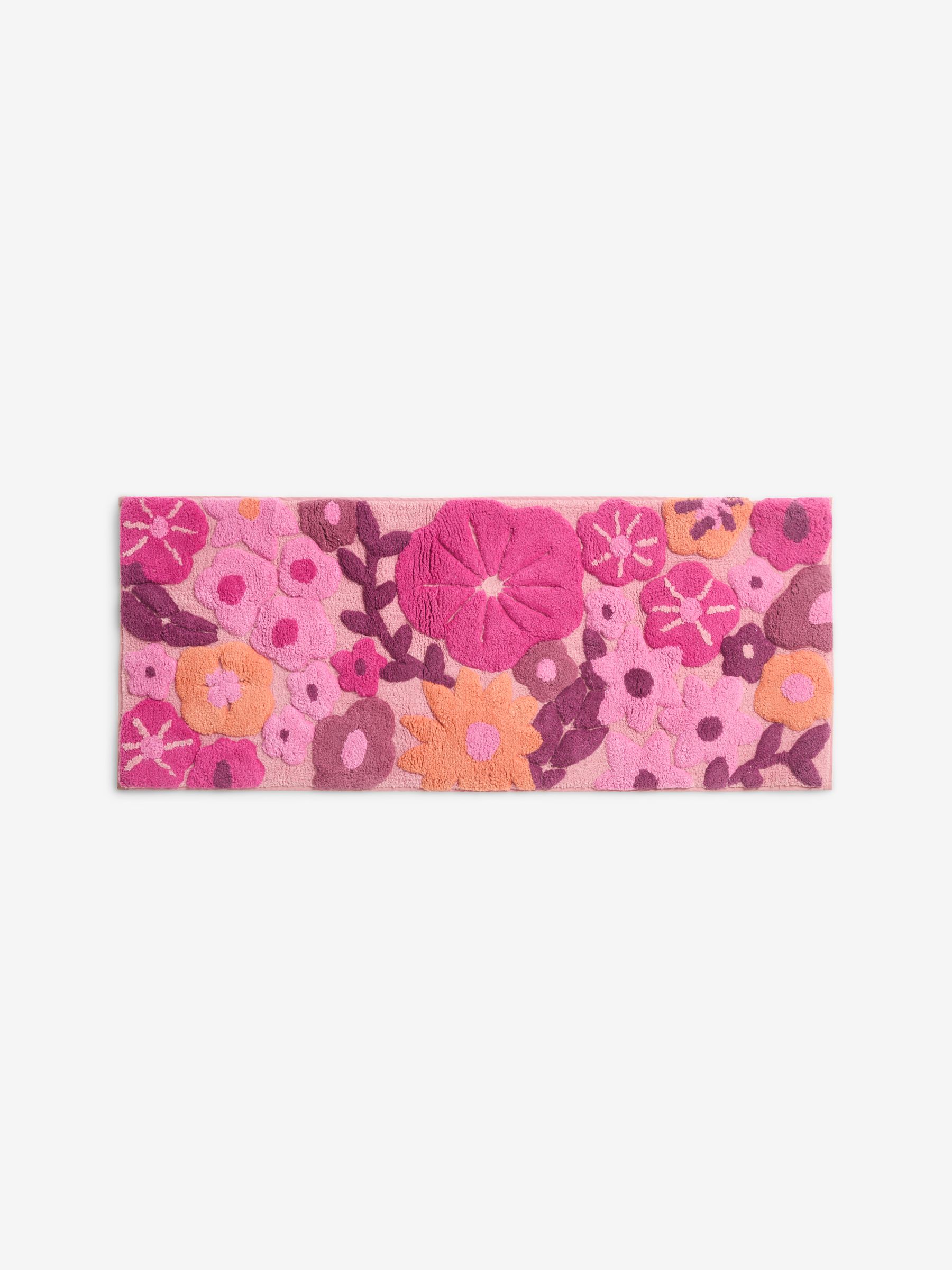 Buy Berry Red Floral Print 100% Cotton Runner Bath Mat from the Next UK ...