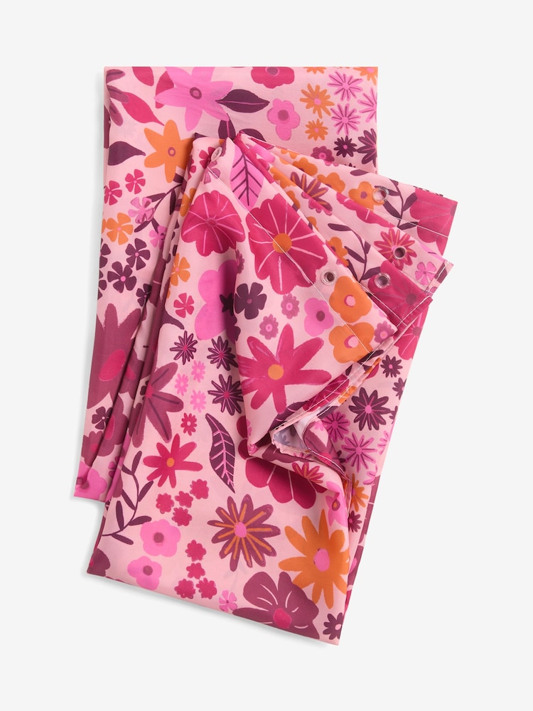 Cortina de ducha floral multicolor - Imagen 4 de 4