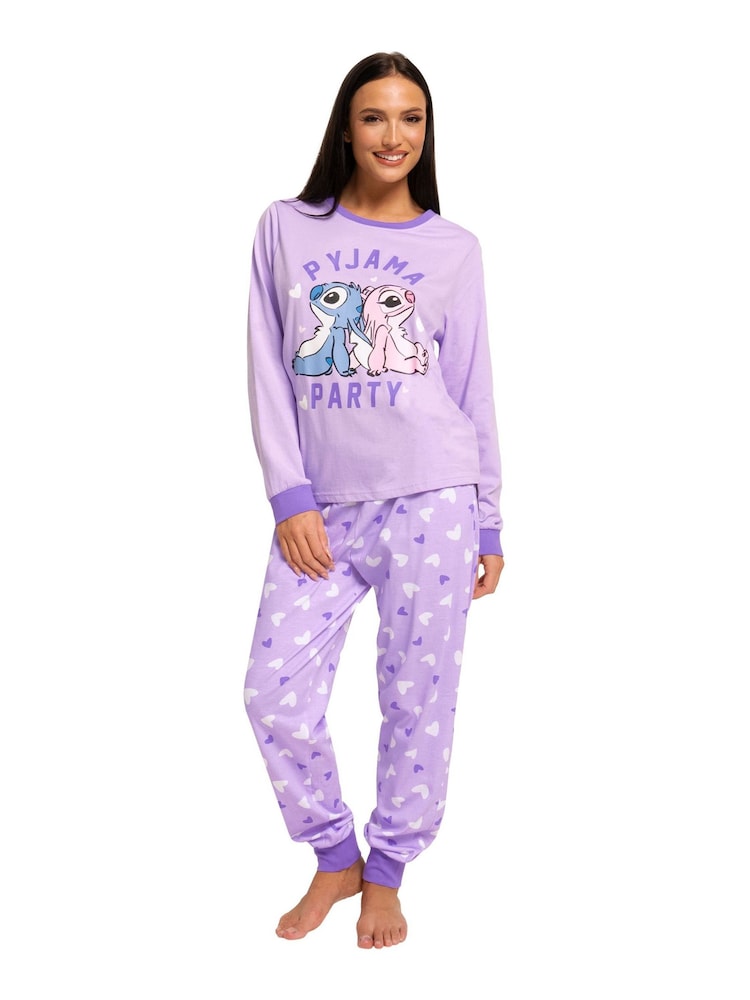Character Purple Disney Lilo & Stitch Pyjamas - Image 1 of 8