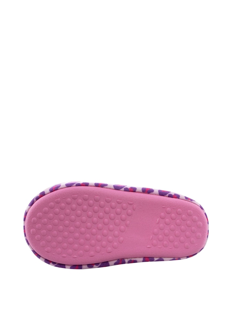 Harry Bear Pink Leopard Print Slippers - Image 5 of 5 Harry Bear Pink Leopard Print Slippers - Image 5 of 5