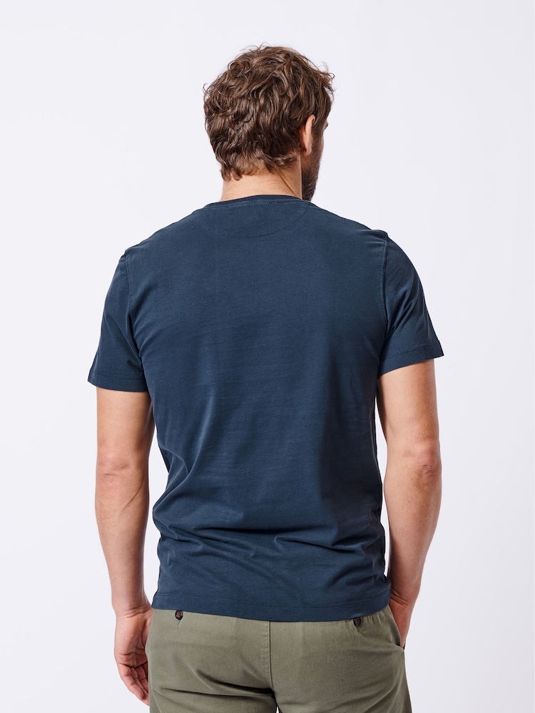 Синий - Aubin 100% Cotton T-Shirt - Изображение 2 из 6
