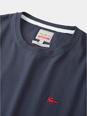 Синий - Aubin 100% Cotton T-Shirt - Изображение 6 из 6
