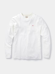 Aubin Buttermere 100% Cotton Long Sleeve White T-Shirt - Image 5 of 6