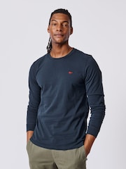Aubin Buttermere 100% Cotton Long Sleeve White T-Shirt - Image 1 of 5