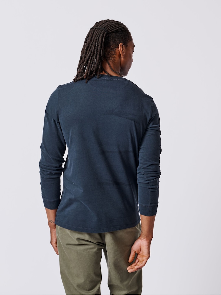 Aubin Buttermere 100% Cotton Long Sleeve White T-Shirt - Image 2 of 5