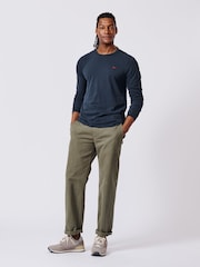 Aubin Buttermere 100% Cotton Long Sleeve White T-Shirt - Image 3 of 5