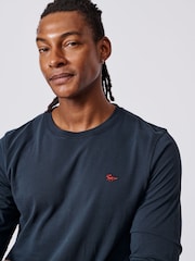 Aubin Buttermere 100% Cotton Long Sleeve White T-Shirt - Image 4 of 5