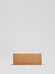 LK Bennett Florence Suede Curve Flap Clutch Bag - Bild 2 von 3