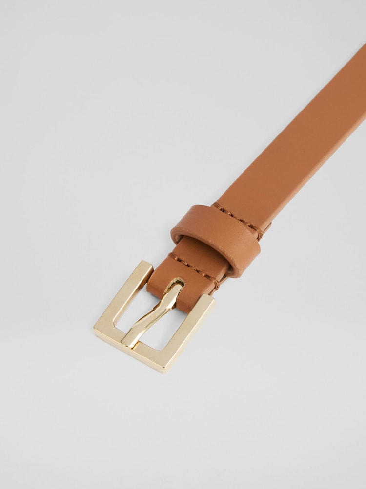 LK Bennett Clover Leather Square Buckle Belt - Imagen 2 de 2